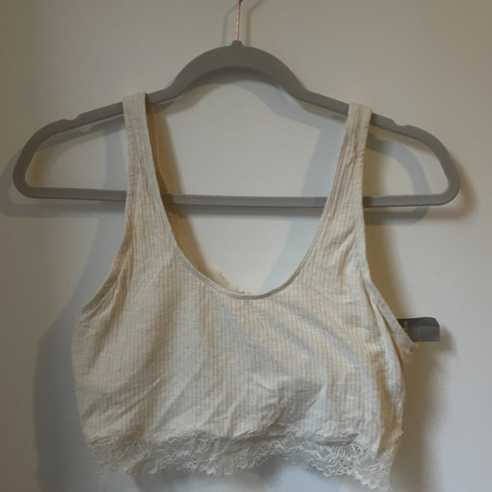 AERIE | Size L | Ribbed Lace Trim Bralette